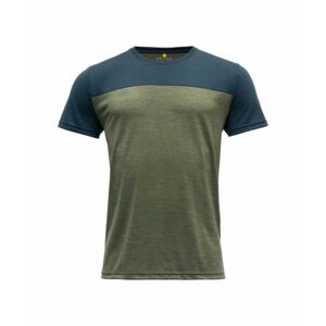 Pánské vlněné tričko s krátkým rukávem Devold Norang GO 180 213 B 404A zelená M