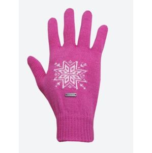 Pletené Merino rukavice Kama R104 114 růžová L