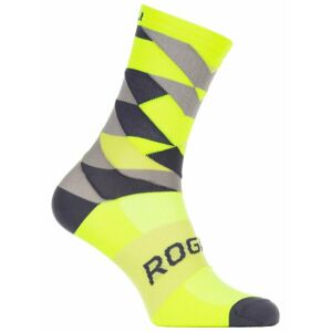 Designové funkční ponožky Rogelli SCALE 14, reflexně žluté-černo-šedé 007.152