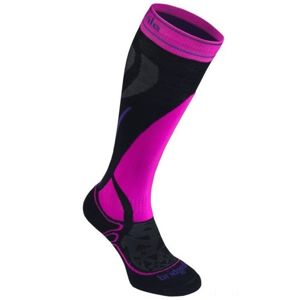 Ponožky Bridgedale Ski Midweight Women's black/fluo pink/077 S (3-4,5)