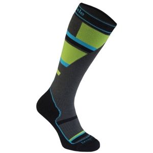 Ponožky Bridgedale Ski Mountain Junior grey/green/068 L (7-8,5)