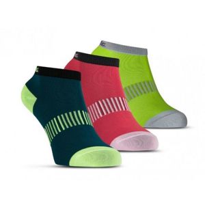 Ponožky Salming Performance Ankle Sock 3p Teal/Yellow/Red