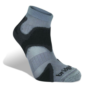 Ponožky Bridgedale Trailsport Ultra Light T2 Merino Cool Comfort Ankle gunmetal/black/863 XL (12,5-14,5)