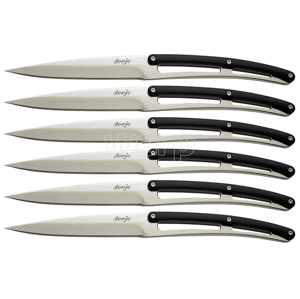 Sada 6 steakových nožů Deejo 2ZP001 černý ABS
