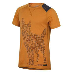 Pánské merino triko Husky Dog hnědooranžová XL
