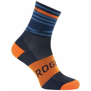Designové funkční ponožky Rogelli STRIPE oranžovo-modré 007.205