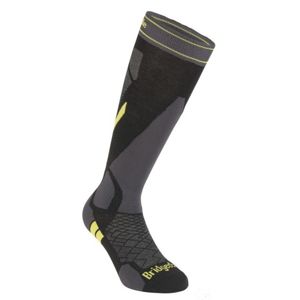 Ponožky Bridgedale Ski Lightweight black/lime/137 M (6-8,5) UK