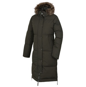 Dámský péřový kabát Husky Downbag L tm. khaki XL