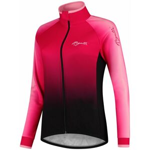 Dámský cyklistický dres Rogelli Glow s dlouhým rukávem růžovo-černý GLOWLS