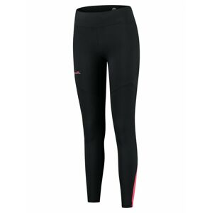 Dámské zateplené běžecké kalhoty Rogelli Enjoy černo-šedo-růžové ROG351108
