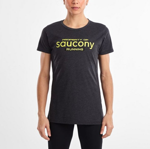 Dámské tričko Saucony Women Ra Graphic Tee/Heather Grey