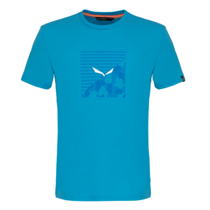 Pánské tričko Salewa Printed Box Dry blue danube melange 28259-8989