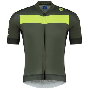 Cyklistický dres Rogelli Prime khaki/reflexně žlutý ROG351466
