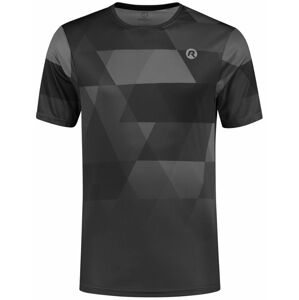 Pánské funkční tričko Rogelli GEOMETRIC, černo-šedé ROG351410