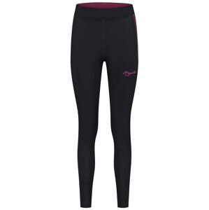 Zateplené dámské běžecké kalhoty ENJOY 2.0 na zimu, černo-vínovo-reflexně růžové
