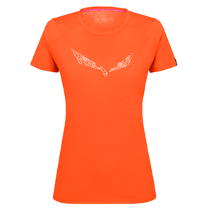 Dámské tričko Salewa Pure Hardware Merino 28385-4150 red orange