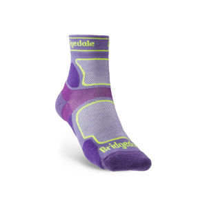 Ponožky Bridgedale TRAIL RUN UL T2 CS 3/4 CREW WOMEN'S Purple/371 S (3-4,5)