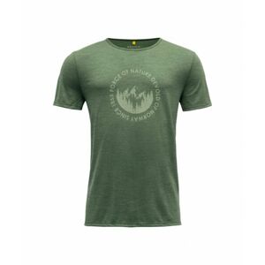 Pánské vlněné tričko s krátkým rukávem Devold Leira GO 293 280 O 421A zelená