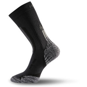 Ponožky Lasting ITU černá/šedá S (34-37)
