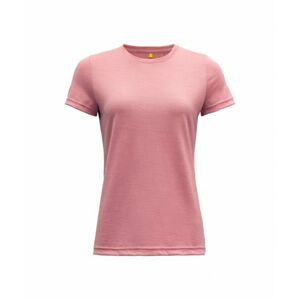 Dámské vlněné tričko s krátkým rukávem Devold Eika GO 180 291 B 172A růžová M