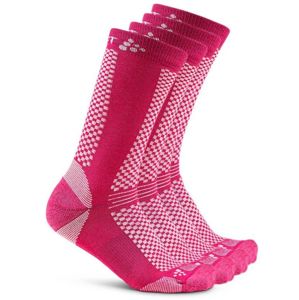 Ponožky CRAFT Warm 2-pack 1905544-720658 - růžová 34-36