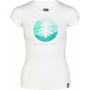 Dámské bavlněné tričko NORDBLANC Suntre bílá NBSLT7388_BLA