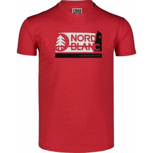 Pánské bavlněné triko Nordblanc WALLON červené NBSMT7391_TCV