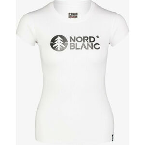 Dámské bavlněné tričko NORDBLANC Central bílá NBSLT7403_BLA