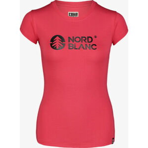 Dámské bavlněné tričko NORDBLANC Central růžová NBSLT7403_RUP