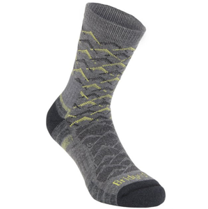 Ponožky Bridgedale Hike Lightweight Merino Performance Ankle grey/lime/118 L (9-11,5) UK