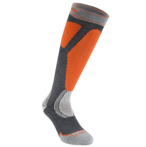 Ponožky Bridgedale Ski Easy On gunmetal/orange/037 M (6-8,5) UK