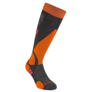 Ponožky Bridgedale Ski Lightweight graphite/orange/135 M (6-8,5) UK