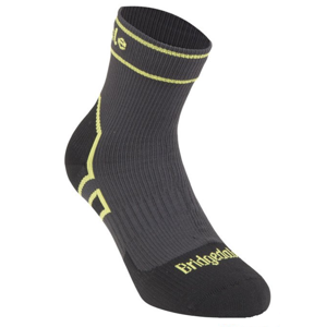 Ponožky Bridgedale Storm Sock LW Ankle dark grey/lime/826 M (6,5-9)