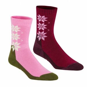 Dámské vlněné ponožky Kari Traa KT Wool Sock 2PK růžové 611338-Pri