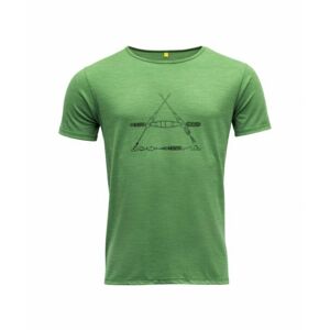 Pánské vlněné tričko s krátkým rukávem Devold Vasset GO 293 280 J 412A zelená S