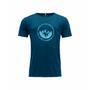 Pánské vlněné tričko s krátkým rukávem Devold Leira GO 293 280 O 291A modrá S