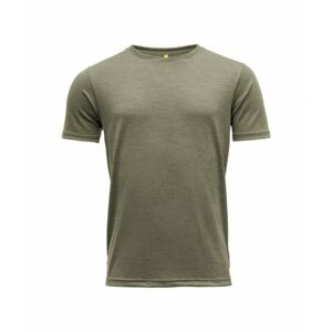 Pánské vlněné tričko s krátkým rukávem Devold Eika GO 181 280 B 404A zelená L