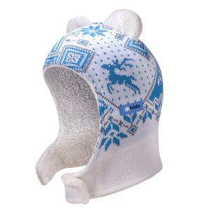 Dětská pletená kuklo-čepice Kama B62 100 bílá