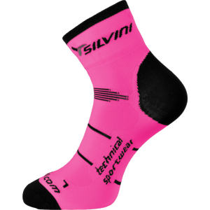 Cyklistické ponožky Silvini Orato UA445 pink-charcoal 42-44