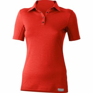 Dámská merino polo košile Lasting ALISA-3737 červená