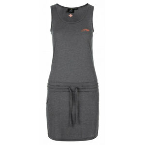Bavlněné šaty Kilpi MAZAMET-W tmavě šedé