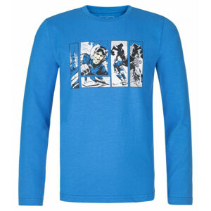 Dětské bavlněné tričko s dlouhým rukávem Kilpi NURMES-JB modré